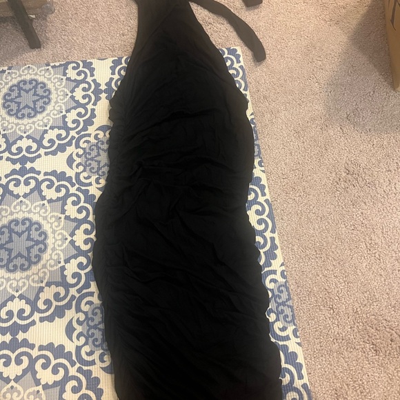 ASOS Black Ruched Racer Dress - Picture 4 of 4